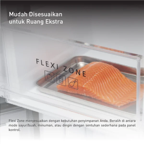 panasonic nr xc561cuzd kulkas multidoor inverter quattro black garansi resmi original