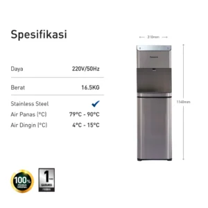 anasonic ny wdb91das touchless water dispenser bottom loading garansi resmi original