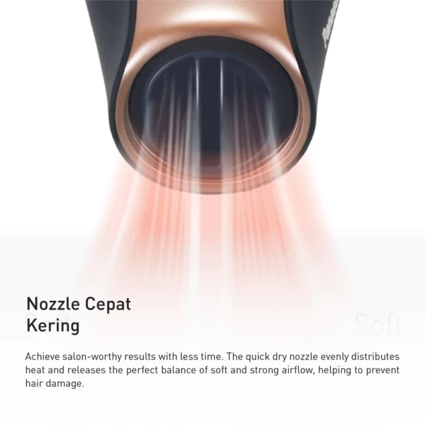 panasonic eh na98rp415 hair dryer nanoe series rouge pink garansi resmi original