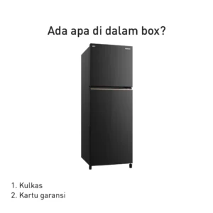 panasonic nr bb252q pk kulkas 2 pintu inverter + prime fresh black garansi resmi original