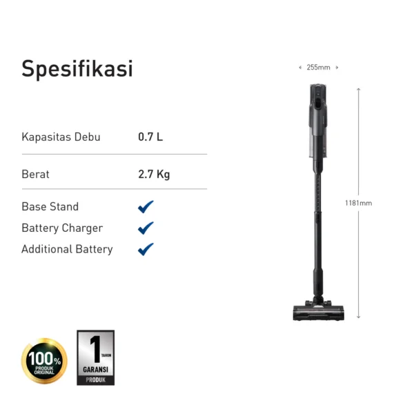 panasonic mc sbr70k946 vacuum cleaner penyedot debu cordless vacum garansi original resmi