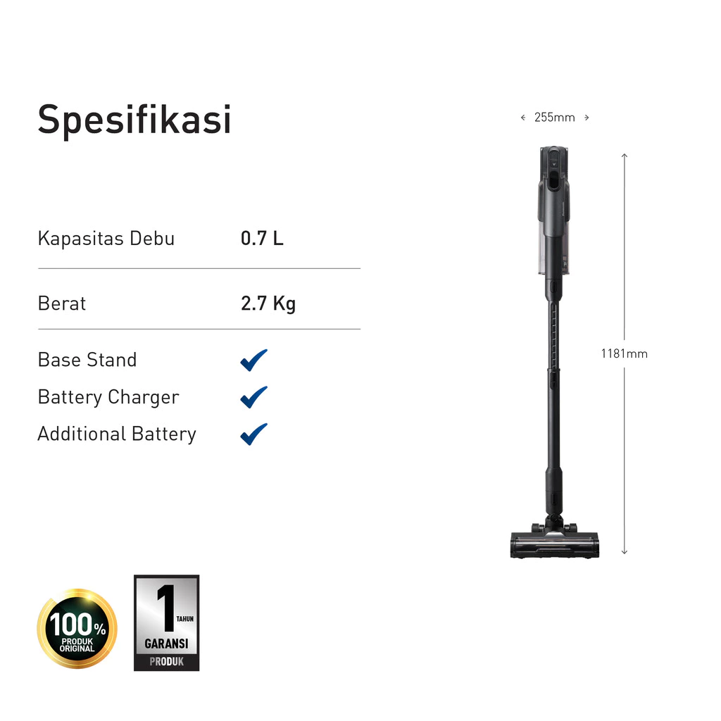 panasonic mc sbr70k946 vacuum cleaner penyedot debu cordless vacum garansi original resmi