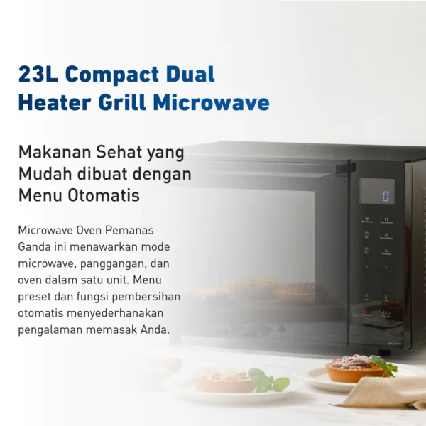 panasonic nn df38pbtte microwave oven double heater [23 l] garansi resmi original