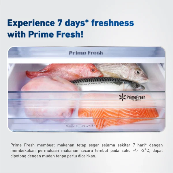 panasonic nr bb221q pk kulkas 2 pintu inverter + prime fresh black garansi resmi original