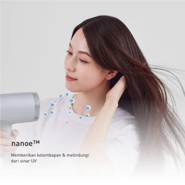 panasonic eh na7m h415 nanocare hairdryer 1600w light grey garansi resmi original