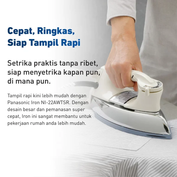 panasonic ni 22awtsr dry iron ivory garansi resmi original