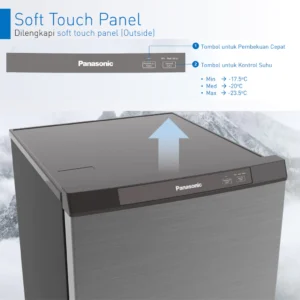 panasonic nr fz121s h no frost freezer 121l garansi resmi original