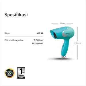 panasonic eh nd11 a415 hair dryer basic series [400 w] blue garansi resmi original