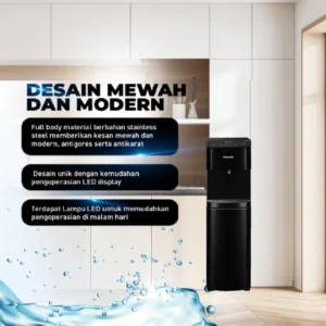 panasonic ny wdb91dask touchless water dispenser bottom loading black garansi resmi original