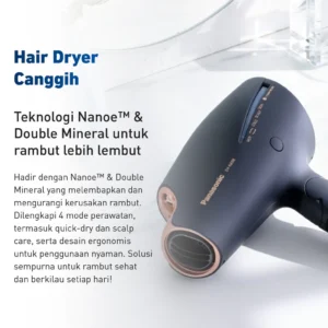 panasonic eh na98 k415 hair dryer nanoe series black garansi resmi original