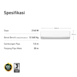 panasonic cs/cu pn24akj ac & purifier low voltage + nanoe x [2.5 pk] garansi resmi original