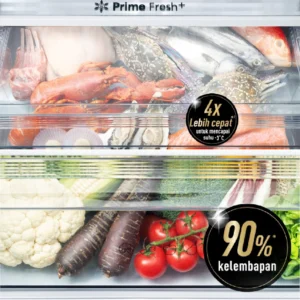 panasonic nr bx421bpkd kulkas 2 pintu inverter + prime fresh black garansi resmi original