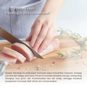 panasonic nr bb332q p kulkas 2 pintu inverter + prime fresh grey garansi resmi original