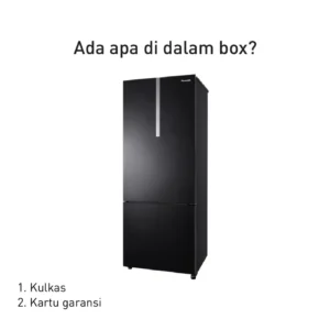 panasonic nr bx471cpkd kulkas 2 pintu inverter + prime fresh black garansi original resmi