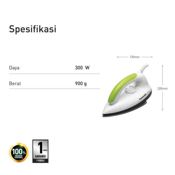panasonic ni 317txsr dry iron lime green garansi resmi original