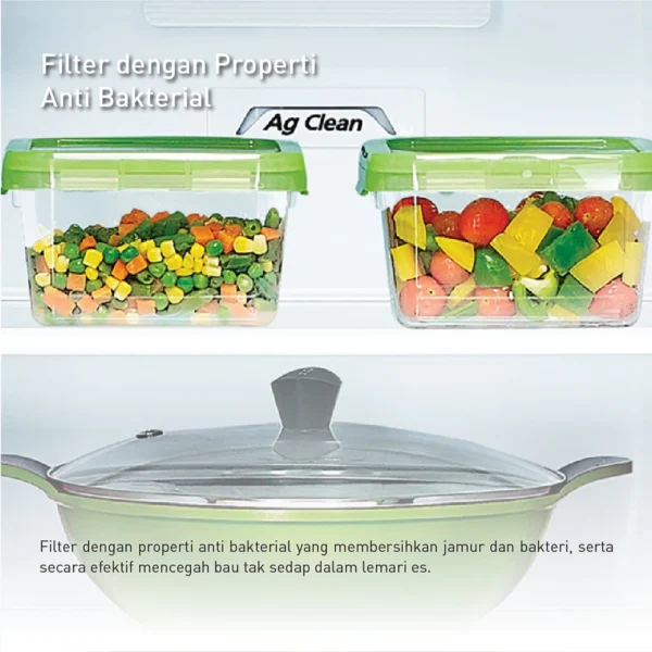 panasonic nr bb200v h kulkas 2 pintu inverter glory grey garansi resmi original