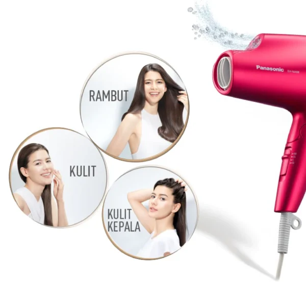 panasonic eh na45rp415 hair dryer nanoe series rouge pink garansi resmi original