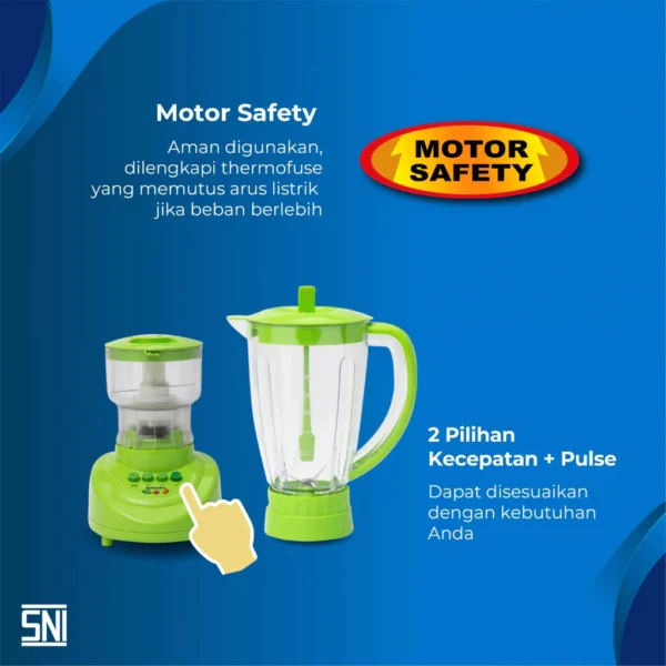 blender chopper miyako ch501pf/ap (plastik) hijau [1.5l] garansi resmi original