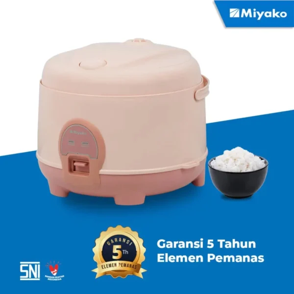 magic com miyako mcm586bh nanoal berlian hitam rice cooker 1.8 liter 3in1 magic warmer baby pink garansi resmi original