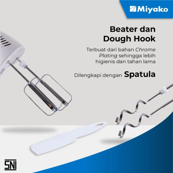 mixer miyako sm625 stand mixer berdiri putih 3.5 liter garansi resmi original
