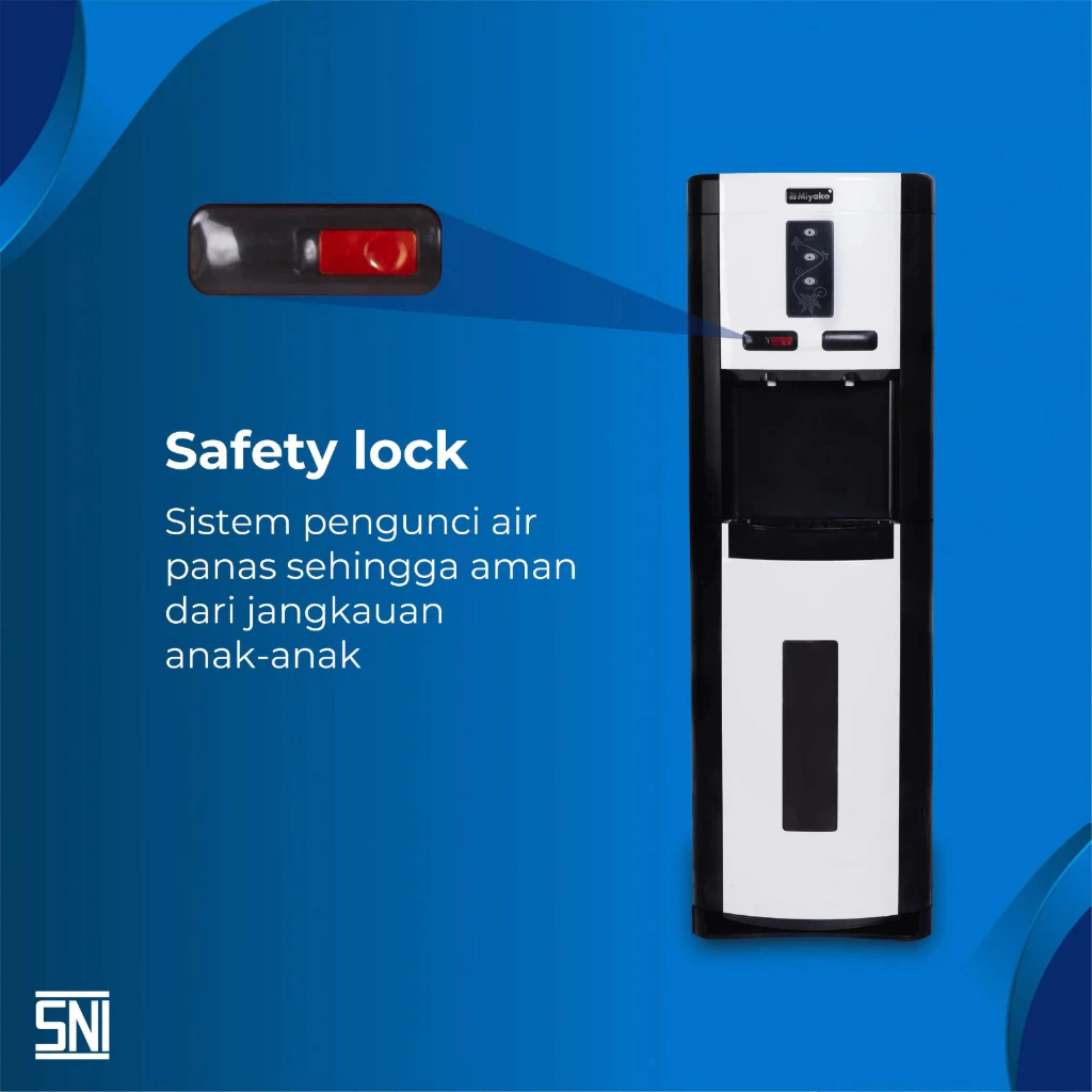 dispenser miyako wdp300 galon bawah [hot cool 15°] garansi resmi original
