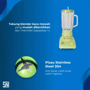 blender miyako bl302gsg (kaca) hijau [1l]