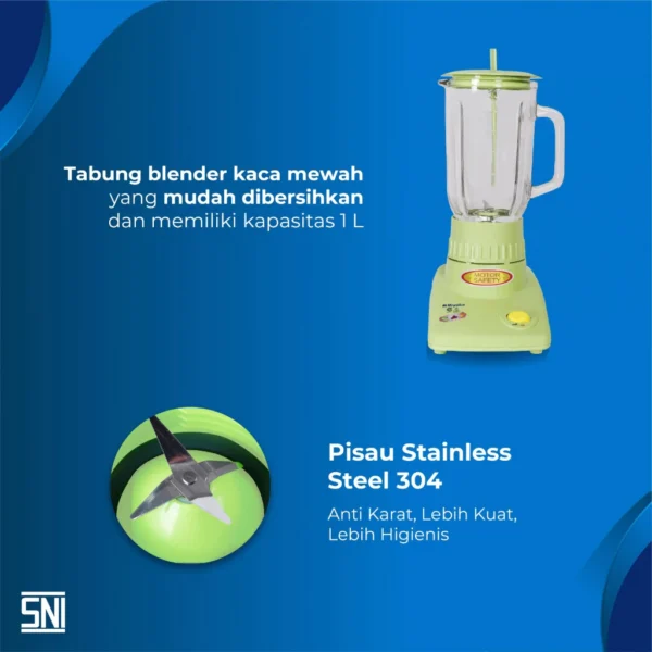 blender miyako bl302gsg (kaca) hijau [1l]