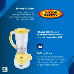 blender miyako bl211ply (plastik) kuning [1.5l] garansi resmi original