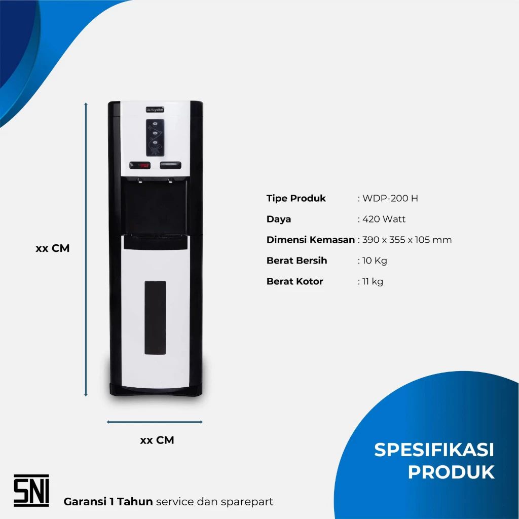 dispenser miyako wdp300 galon bawah [hot cool 15°] garansi resmi original