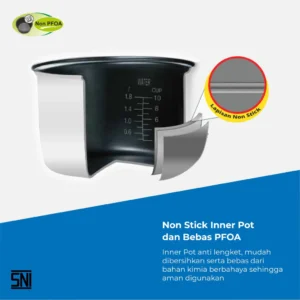 magic com miyako mcm508btkprg magic warmer plus rice cooker [1,8 ltr] garansi resmi original