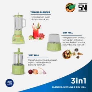 blender miyako bl302gsg (kaca) hijau [1l]