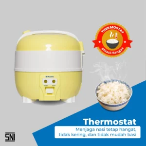magic com miyako mcm610 rice cooker 1 liter magic warmer plus 3in1 kuning garansi resmi original