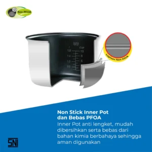 magic com miyako mcm610 rice cooker 1 liter magic warmer plus 3in1 kuning garansi resmi original