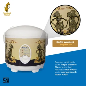 magic com miyako mcm508btkwyg rice cooker 1.8 liter motif batik 395 watt garansi resmi original