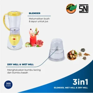 blender miyako bl211ply (plastik) kuning [1.5l] garansi resmi original