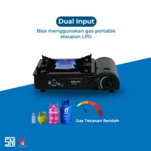 kompor portabel miyako cc200 hitam stove kompor piknik gas cartidge garansi resmi original