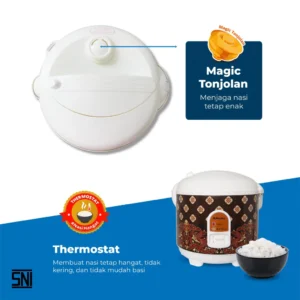 rice cooker miyako mcm528btk magic com magic warmer plus 1.8l 3in1 395w batik garansi resmi original