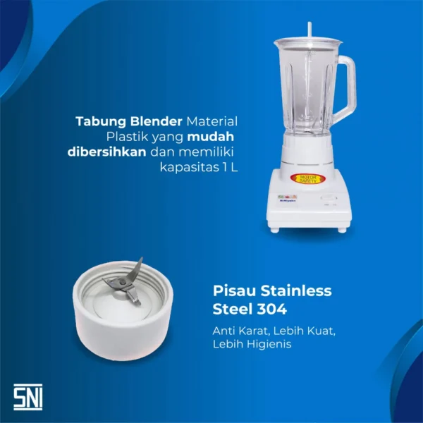 blender miyako bl102pl plastik 3 in 1 dry mill & wetmill putih 1 liter garansi resmi original
