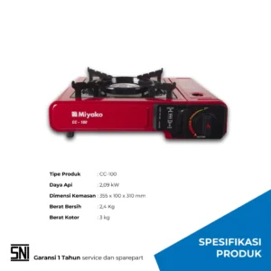 kompor gas travel miyako cc100 kompor piknik 1 tungku merah garansi resmi original