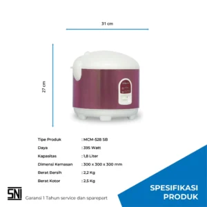 magic warmer plus miyako mcm528sb magic com 1,8 liter rosegold garansi resmi original