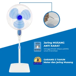 kipas angin miyako tjr101pl 3 in 1 fan 16 inch garansi resmi original