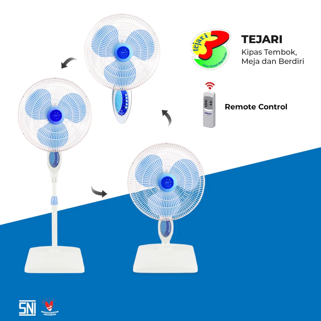 kipas angin miyako tjr101pl 3 in 1 fan 16 inch garansi resmi original