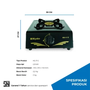 kompor gas miyako kg11c 1 tungku kompor hitam minimalis garansi resmi original