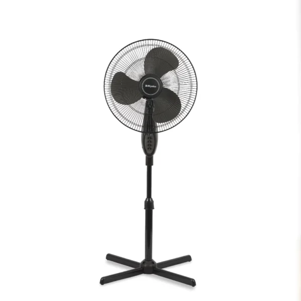 kipas angin miyako kas 1618 b gbbk stand fan 16in kaki silang 50w grill besi black garansi resmi original