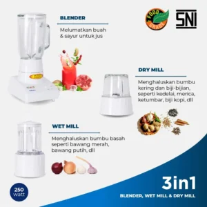 blender miyako bl102gs (kaca) putih [1l] garansi resmi original