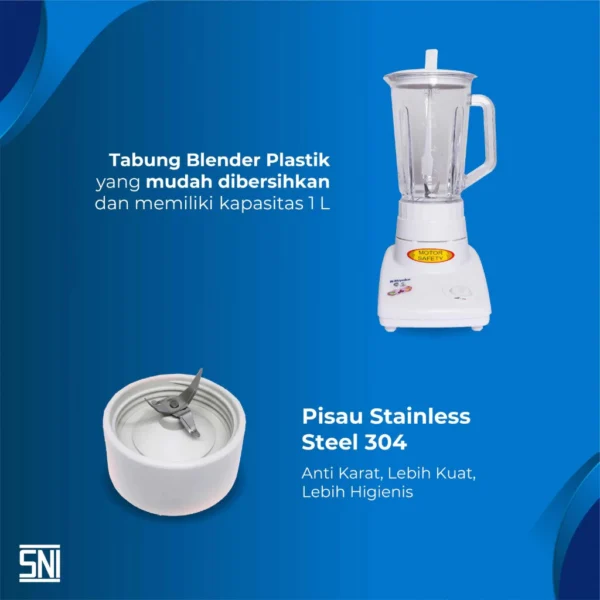 blender plastik miyako bl301plw 1l 2in1 300w garansi resmi original