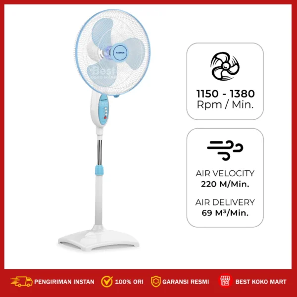 maspion kipas angin berdiri / stand fan 16 inch ex 167 s 2in1 original