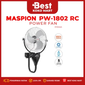 maspion power fan pw 1802 rc / wall fan 18 inch / kipas angin daya 18 inch dgnremot kontrol original