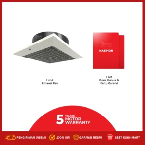 maspion exhaust fan cef 20 / kipas angin hexos plafon 8 inch garansi resmi original
