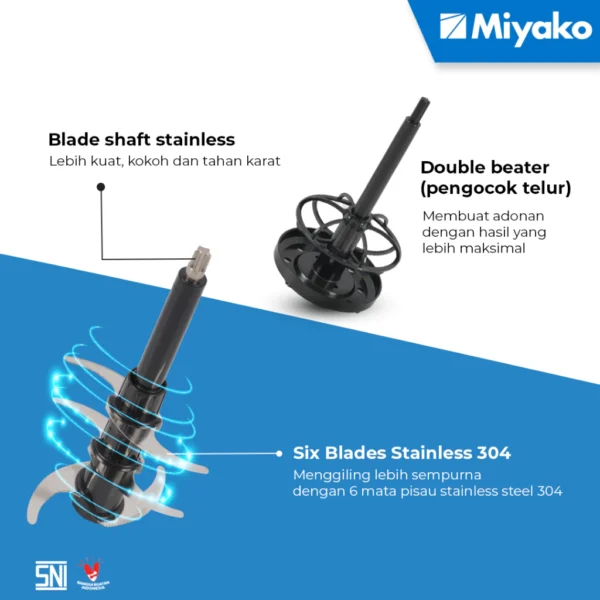 chopper miyako ch208ma food processor penggiling daging 2 liter 300 watt garansi resmi original